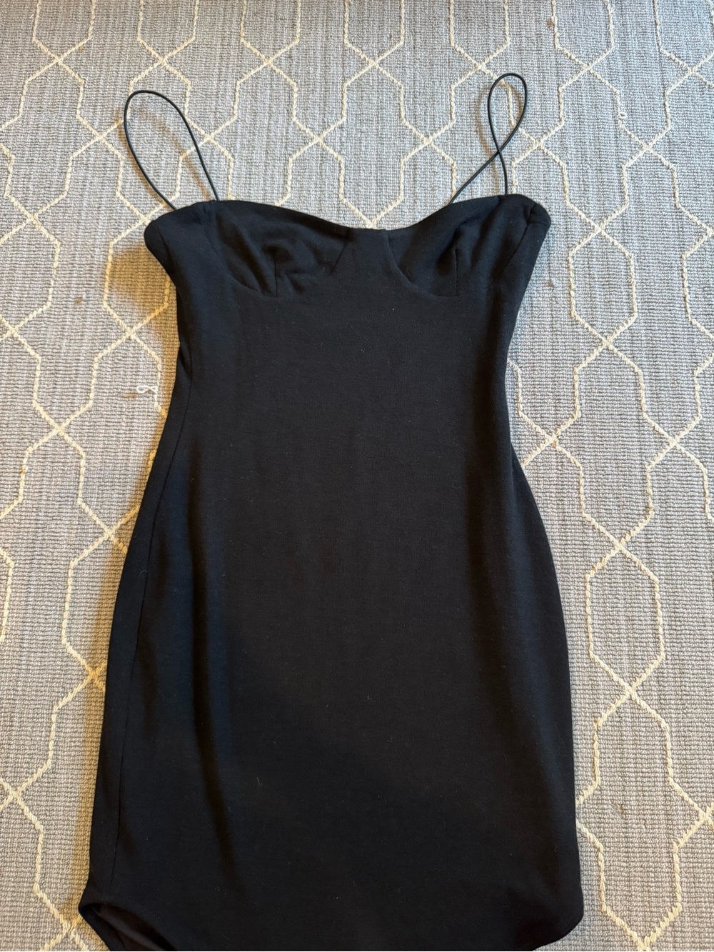 Black Spaghetti-Strap Mini Dress